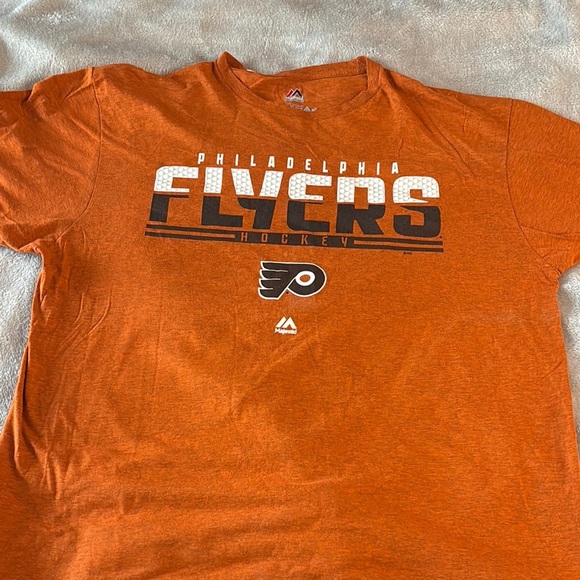 Majestic Tops - Majestic Orange Philadelphia Flyers Tee